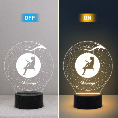 Personalized Night Light with Warm White Light Customized with Name Gift For Friend